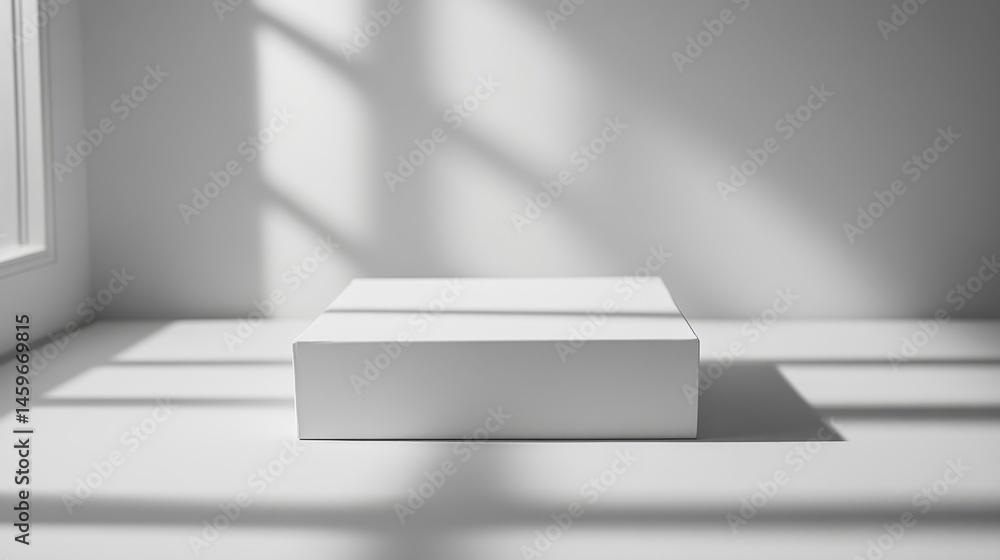 Minimalistic White Box with Sharp Edges - Packaging Concept Design Mockup Minimalistic White Box with Sharp Edges - Packaging Concept Design Mockup