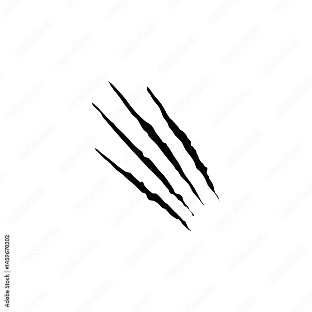 Obraz premium Black claw scratches. Vector illustration 