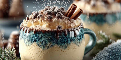 Eggnog Mousse with Cinnamon for Festive Christmas Celebration
