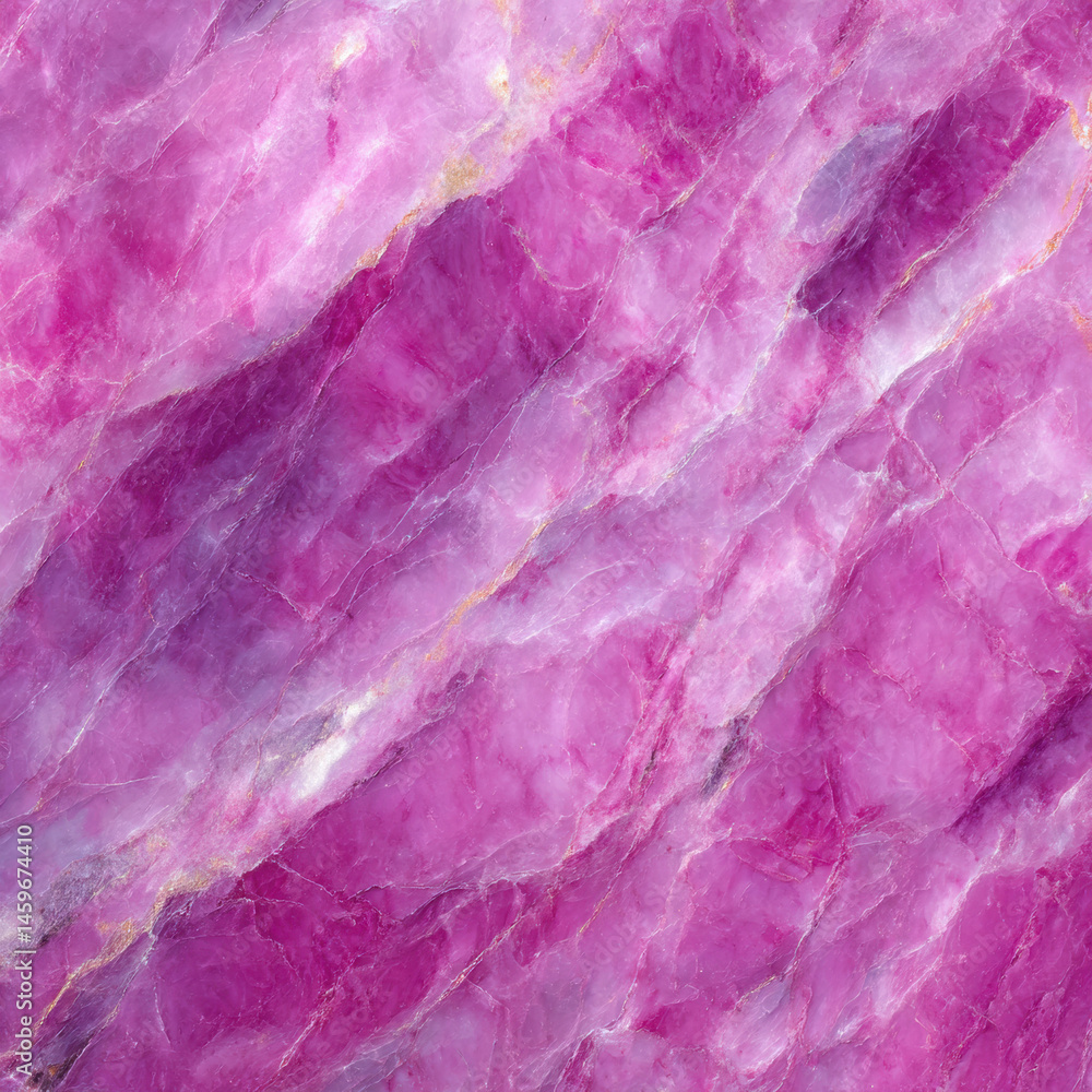 Fototapeta premium Pink marble texture with natural veins and soft purple hues creating vibrant and elegant stone surface pattern
