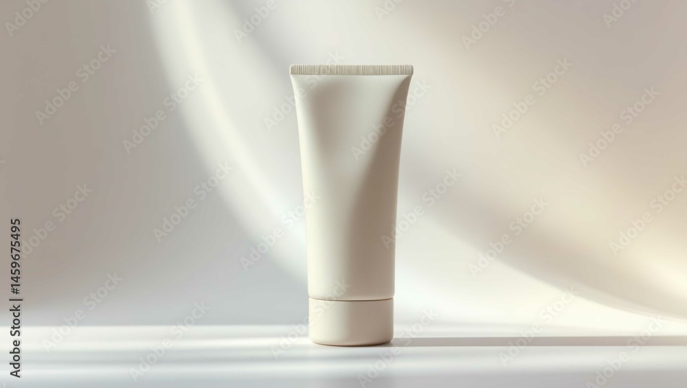 Minimalist Cosmetic Tube Mockup with Soft Shadow Minimalist Cosmetic Tube Mockup with Soft Shadow
