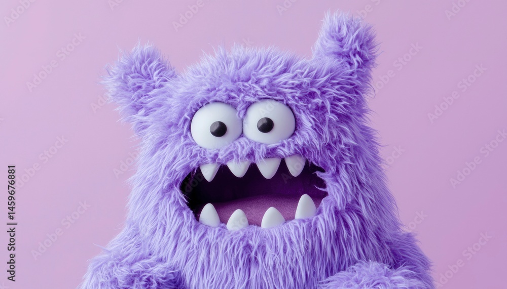 Fototapeta premium Purple monster plush toy