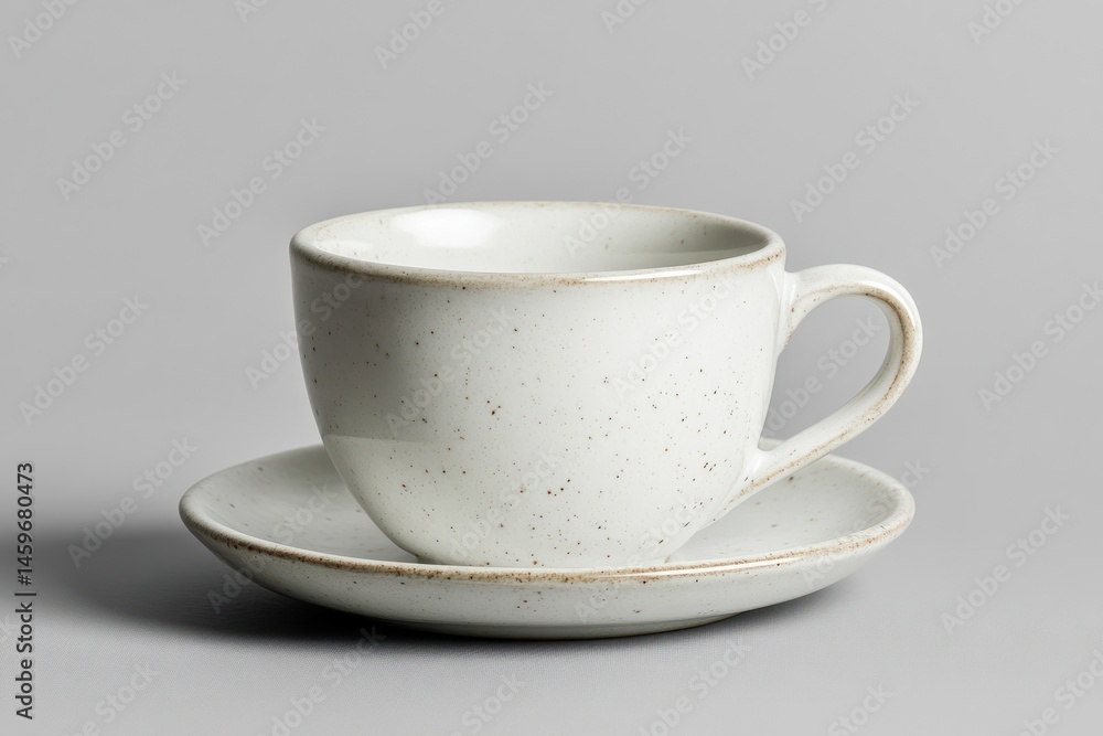 Fototapeta premium White tea cup with saucer