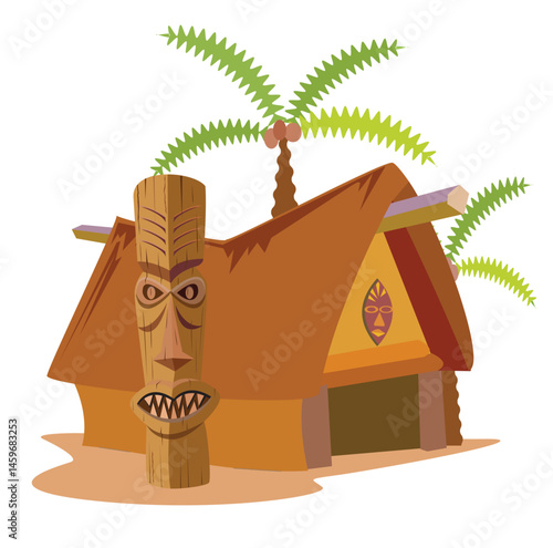 Cute cartoon hand drawn vector Tikki clipart.