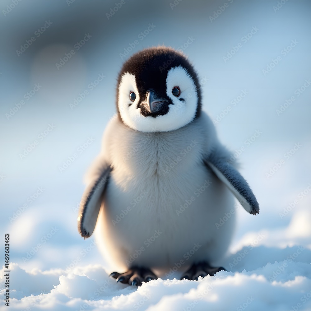 Fototapeta premium King Penguin Chicks in Creche in the rain.