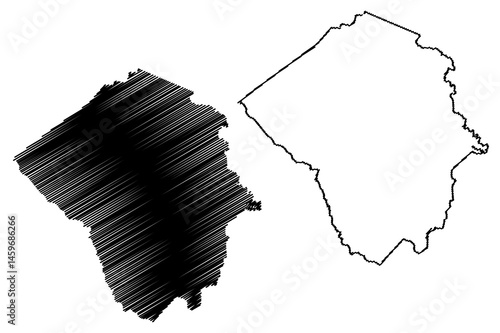 Pitt County, North Carolina State (U.S. county, United States of America, USA, U.S., US) map vector illustration, scribble sketch Pitt map