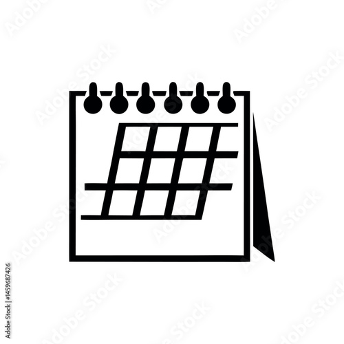 Love-Themed Calendar Icon, Monthly Planner with Hearts, Themed Date Symbol.