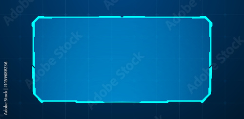 Futuristic border or technology box vector illustration