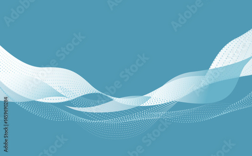 ビジネス　ドットライン幾何学背景イラスト