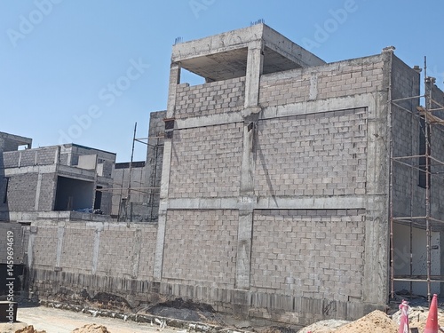 Fotografía Under Construction House Or Villa's,villa's With Concreate Block Or Bricks