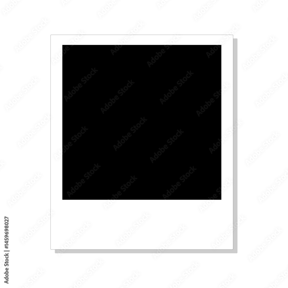 Minimalist Blank Polaroid Photo Frame, Classic Empty Polaroid Snapshot Template Minimalist Blank Polaroid Photo Frame, Classic Empty Polaroid Snapshot Template