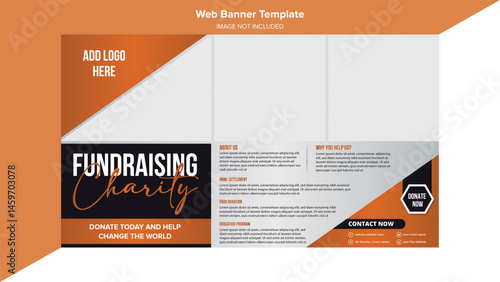 good charity event flyer Banner, horizontal layout Life charity existence promotion, Education program Banner Design