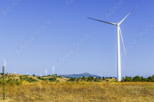 summer countryside landscape inside val d'agri, basilicata