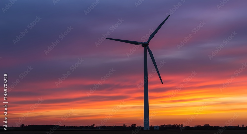 wind turbine at sunset wind turbine at sunset