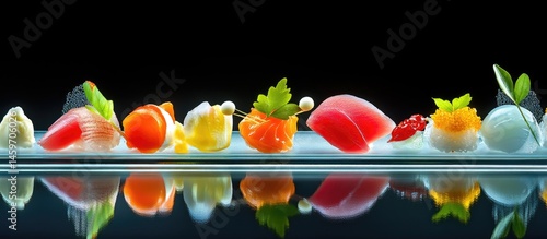 Obraz na płótnie Exquisite Sushi Platter Display w salonie
