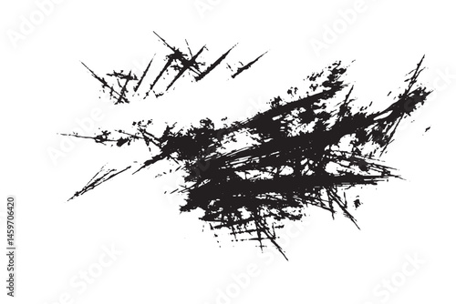 Abstract messy paint brush strokes Grunge Paint Roller Vector brush Stroke Distressed banner
