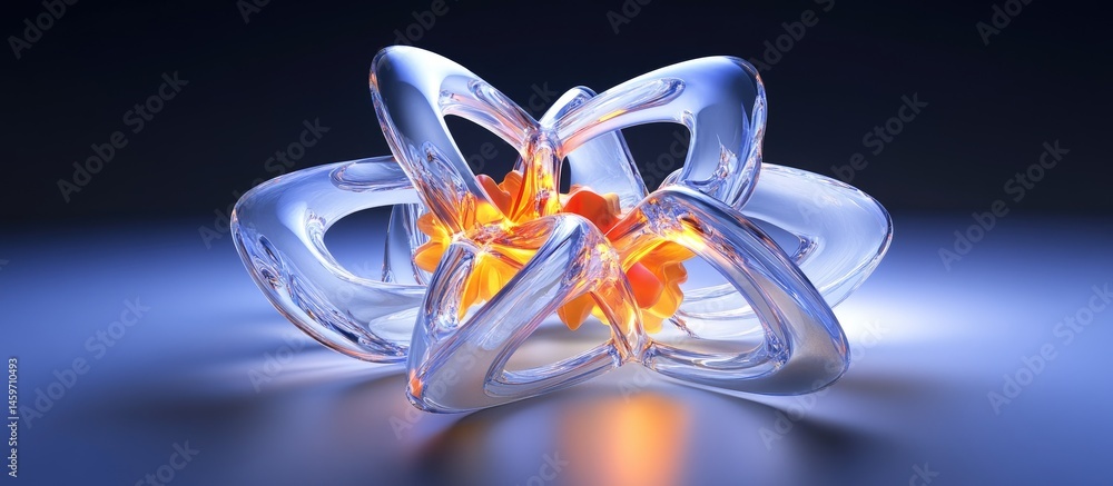 Abstract Glass Sculpture