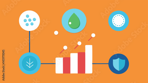 Illustration of Efficacy A chart showcasing improvement percentages in pore visibility with the application of nanotechnology using icons to represent results.