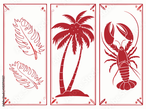 La Dolce Vita Summer Vibes – Minimalist Vector Poster Set