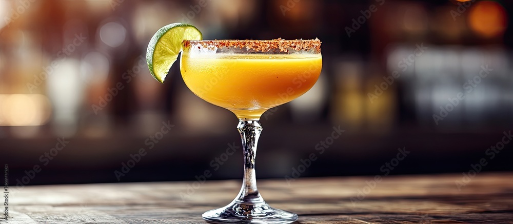Golden Spicy Cocktail
