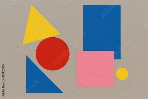 Free Download Collage of bright geometric shapes on a monotonous background - GFXLoad