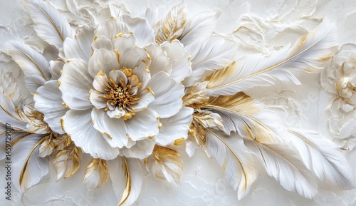 Elegant white flowers with gold accents (1)