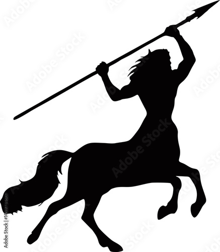 silhouette of a centaur