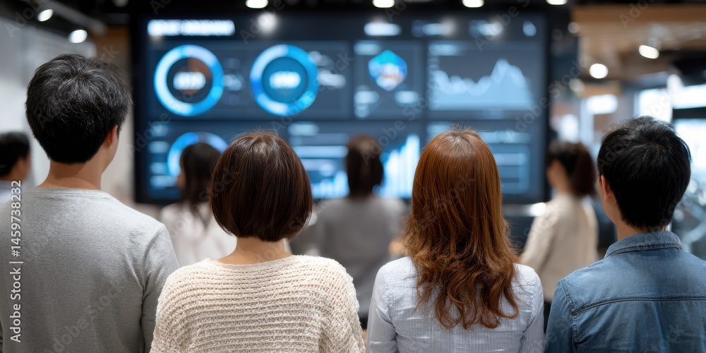 Obraz premium Data analysis workshop engagement corporate office training session modern environment participant viewpoint insights collaboration