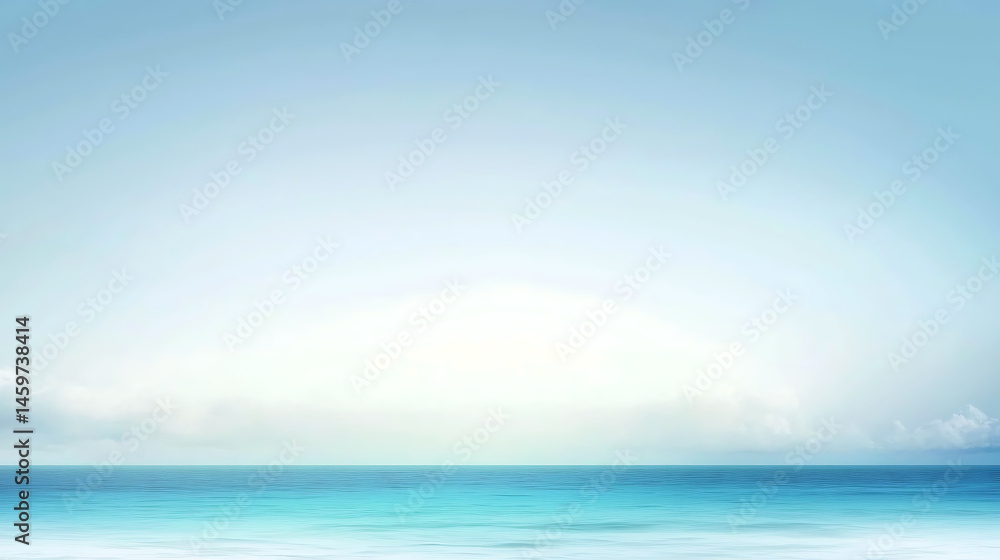 A beautiful blue ocean with a clear sky above it A beautiful blue ocean with a clear sky above it