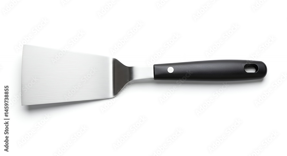 Stainless steel spatula with black handle Stainless steel spatula with black handle