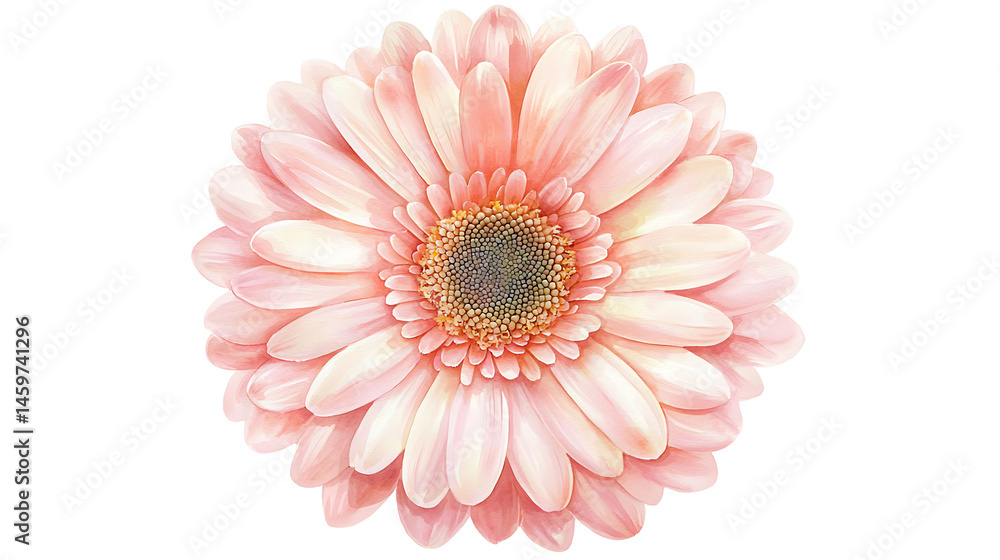 A pink flower with a yellow center A pink flower with a yellow center