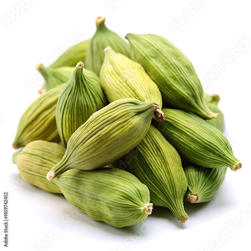 Wallpaper Mural Green cardamom pods isolated on white background Torontodigital.ca