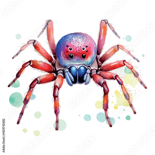 Isolated on a white background, a macro shot captures a black, hairy spider, an arachnid that might trigger arachnophobia
