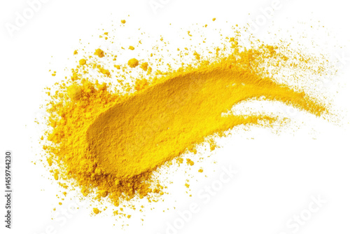 Turmeric Powder Flying Iso  isolated on a transparent background