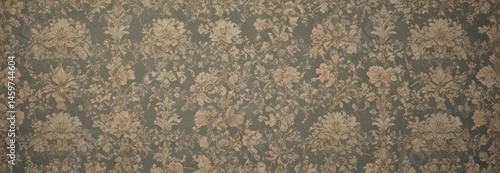 Wallpaper Mural Muted floral damask, intricate ornate vintage wallpaper, illustration, seamless Torontodigital.ca
