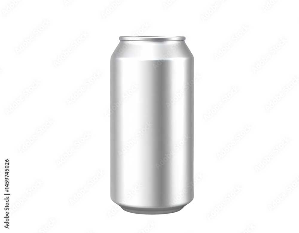 A vector realistic silver can isolated on a transparent background PNG A vector realistic silver can isolated on a transparent background PNG