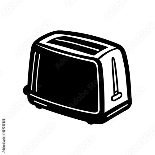 Minimalist white ceramic toaster silhouette.
