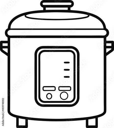 utoclave sterilizer outline vector  on white background