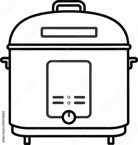 utoclave sterilizer outline vector  on white background