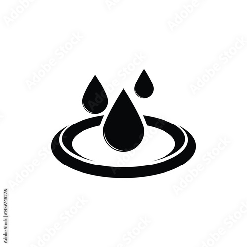 water drop icon purity and hydration vector design template