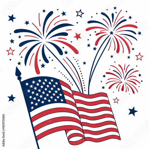 Fourth of July Independence Day Vector Design