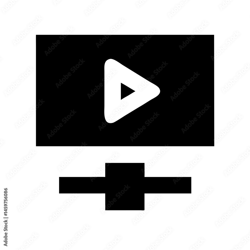 Obraz premium Slideshow icon vector illustration for media and presentations