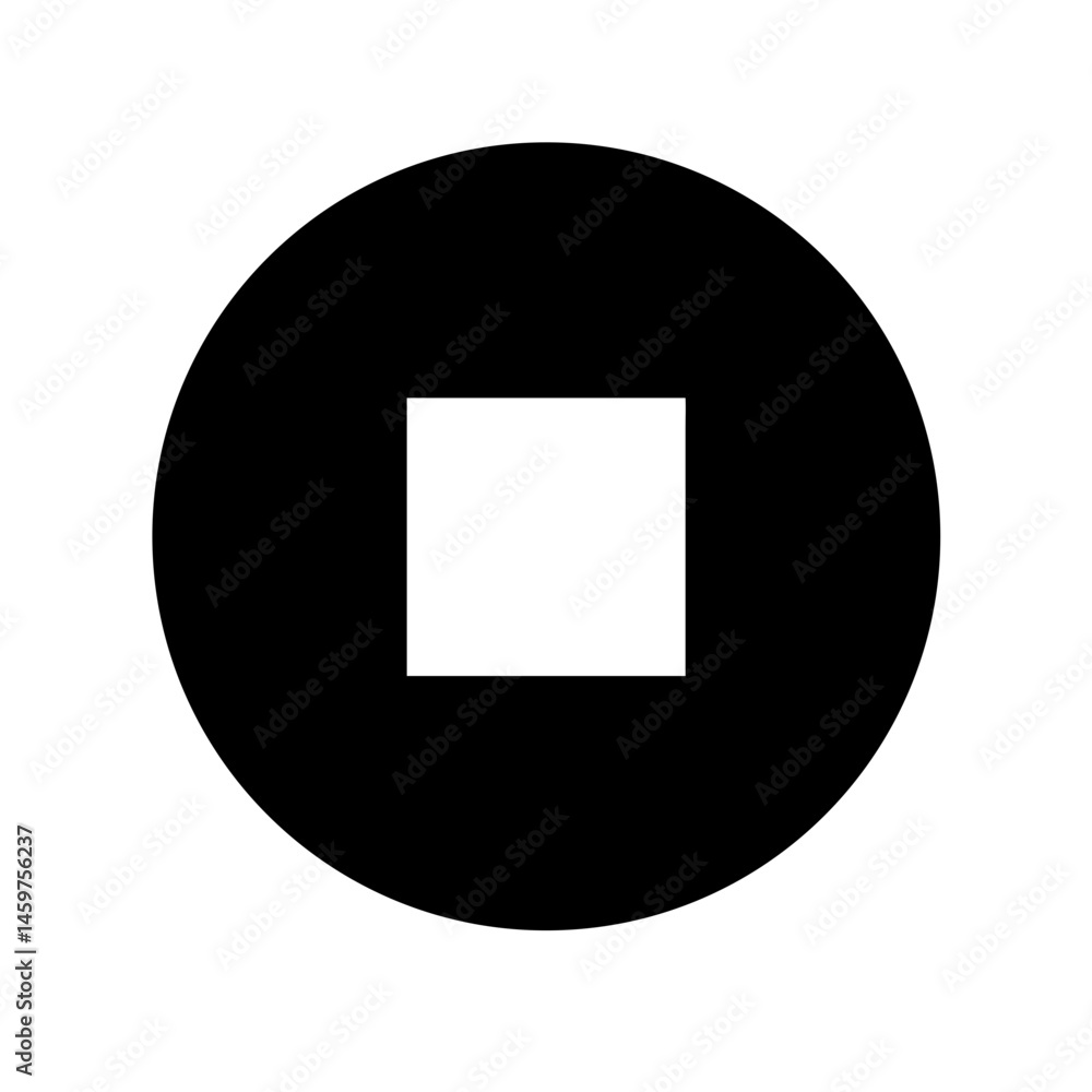 Stop button icon vector illustration Stop button icon vector illustration