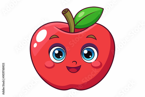 Wallpaper Mural red apple vector illustration Torontodigital.ca