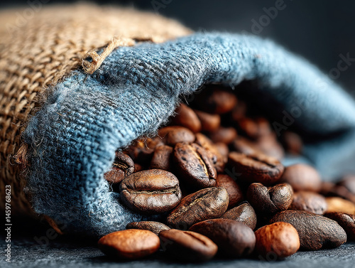 A burlap sack filled with c...
