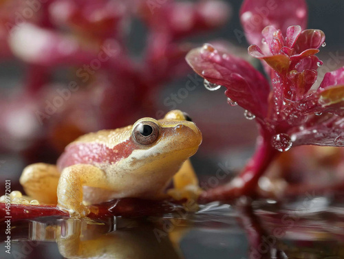 A small froglet climbing on...