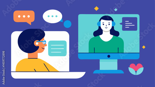 Digital Therapeutic Sessions A splitscreen view of a user engaged in a virtual therapy session with a the and an AI tool providing realtime feedback or guidance.