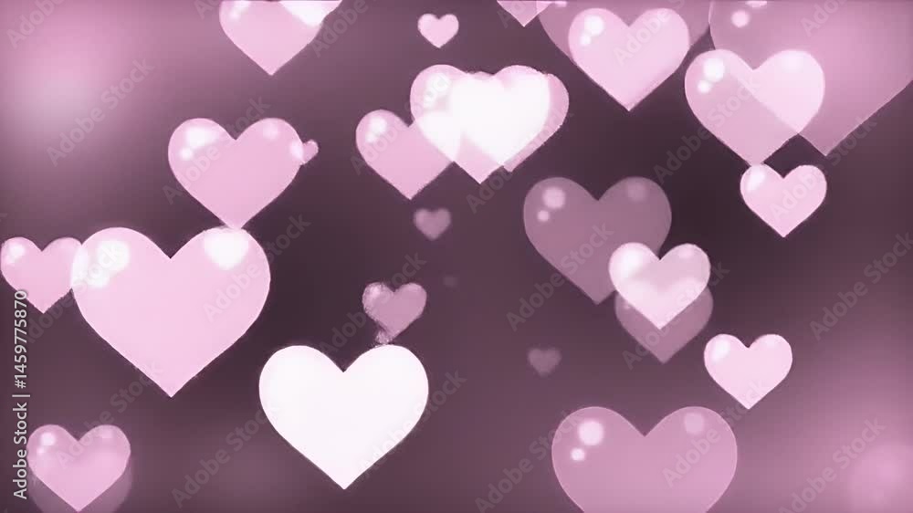 Floating hearts in soft pink Floating hearts in soft pink