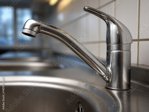 Kitchen sink with running g...