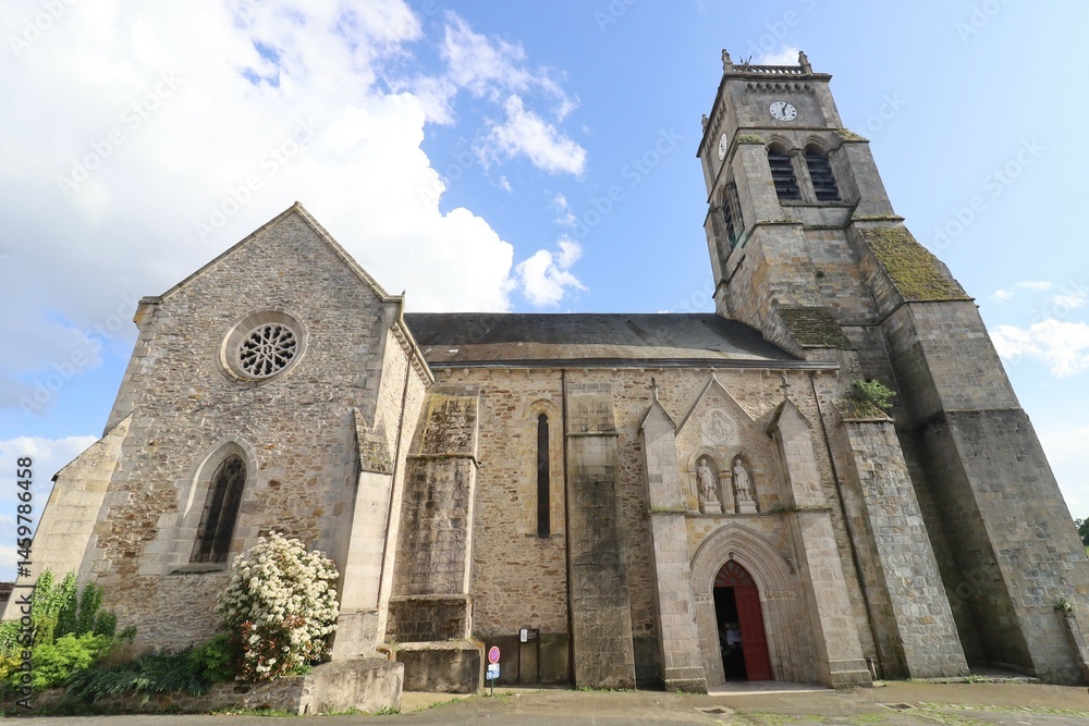 L'église Notre-Dame, village de Bellac, département de la Haute-Vienne, France